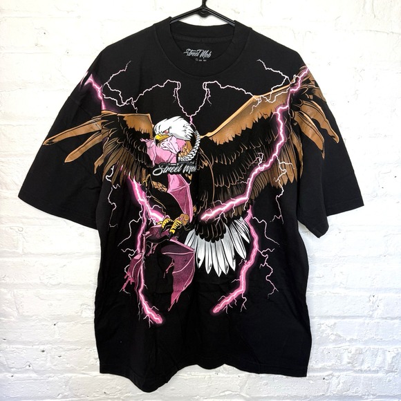 Street Mob Thunder Eagle T-Shirt Chino Pacas Fuerza Regida Que Onda - Sz Small - Picture 1 of 4